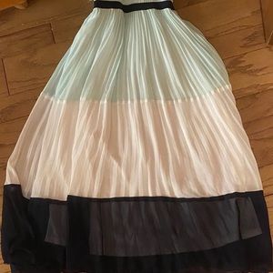 Blue, black, and white knee high dress